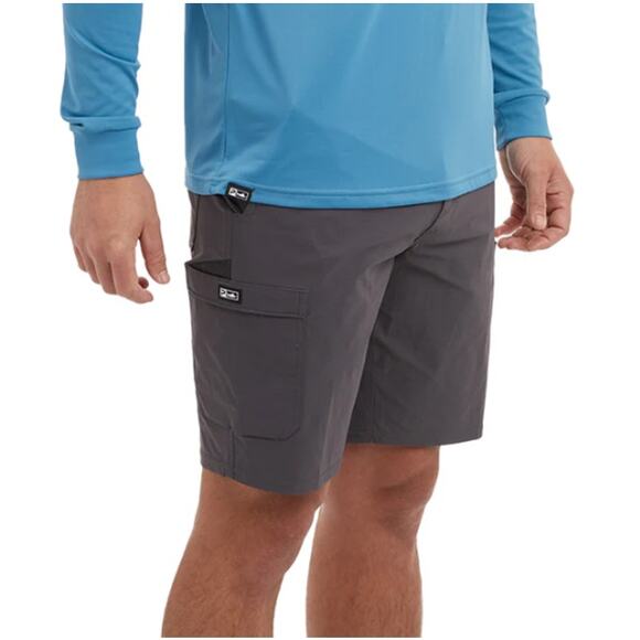 Pelagic Men's Graphite Madeira Cargo Hybrid 20" Shorts Size 36 - Picture 3 of 10
